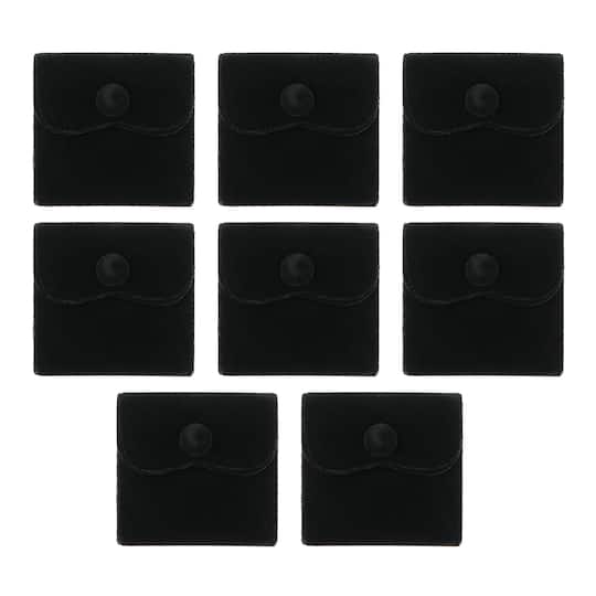 Black Jewelry Pouches, 8ct. by Bead Landing™